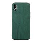 For Sony Xperia Ace III Wood Texture PU Phone Case(Green) - 1