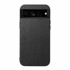 For Google Pixel 7 Pro 5G Wood Texture PU Phone Case(Black) - 1