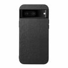 For Google Pixel 7 5G Wood Texture PU Phone Case(Black) - 1