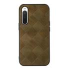For Sony Xperia 10 IV Weave Plaid PU Phone Case(Green) - 1