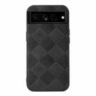 For Google Pixel 7 Pro 5G Weave Plaid PU Phone Case(Black) - 1