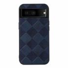 For Google Pixel 7 5G Weave Plaid PU Phone Case(Blue) - 1