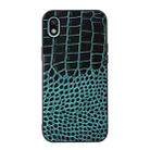 For Sony Xperia Ace III Crocodile Top Layer Cowhide Leather Phone Case(Cyan Blue) - 1