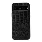For Google Pixel 7 Pro 5G Crocodile Top Layer Cowhide Leather Phone Case(Black) - 1