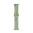 For Apple Watch Ultra 49mm&Watch Ultra 2 49mm / Series 9&8&7 45mm / SE 3&SE 2&6&SE&5&4 44mm / 3&2&1 42mm Mutural Liquid Silicone Watch Band(Mint Green) - 1