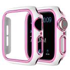 Two-color Electroplating PC Watch Case For Apple Watch Series 3&2&1 42mm(White Pink) - 1