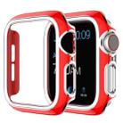 Two-color Electroplating PC Watch Case For Apple Watch Series 3&2&1 42mm(Red Silver) - 1