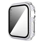 Diamond PC + Tempered Glass Watch Case For Apple Watch Series 3&2&1 38mm(Silver) - 1