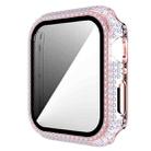 Diamond PC + Tempered Glass Watch Case For Apple Watch Series 3&2&1 42mm(Pink) - 1