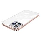 For iPhone 13 Pro SULADA Diamond Lens Protector Plated Frosted Case (Pink) - 1
