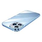 For iPhone 13 Pro Max SULADA Diamond Lens Protector Plated Frosted Case (Sierra Blue) - 1