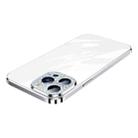 For iPhone 13 Pro Max SULADA Diamond Lens Protector Plated Frosted Case (Silver) - 1