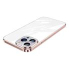 For iPhone 12 Pro SULADA Diamond Lens Protector Plated Frosted Case(Pink) - 1