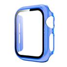 Translucent PC+Tempered Glass Watch Case For Apple Watch Series 3&2&1 42mm(Transparent Blue) - 1