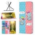 For Xiaomi Redmi 10 5G / Note 11E Colored Drawing Invisible Magnetic Leather Phone Case(Elephant) - 1