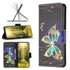 For Xiaomi Redmi 10 5G / Note 11E Colored Drawing Leather Phone Case(Big Butterfly) - 1