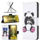 For Xiaomi Redmi 10C Colored Drawing Leather Phone Case(Panda) - 1