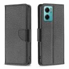 For Xiaomi Redmi 10C Litchi Texture Pure Color Leather Phone Case(Black) - 1