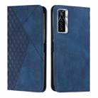 For Tecno Camon 17P / 17 Pro Diamond Splicing Skin Feel Magnetic Leather Phone Case(Blue) - 1