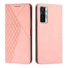 For Tecno Camon 17P / 17 Pro Diamond Splicing Skin Feel Magnetic Leather Phone Case(Rose Gold) - 1