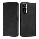 For Tecno Camon 17P / 17 Pro Diamond Splicing Skin Feel Magnetic Leather Phone Case(Black) - 1