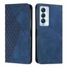 For Tecno Camon 18 Premier Diamond Splicing Skin Feel Magnetic Leather Phone Case(Blue) - 1