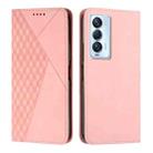 For Tecno Camon 18 Premier Diamond Splicing Skin Feel Magnetic Leather Phone Case(Rose Gold) - 1