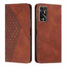 For Tecno Pova 2 Diamond Splicing Skin Feel Magnetic Leather Phone Case(Brown) - 1