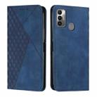 For Tecno Spark 7 Diamond Splicing Skin Feel Magnetic Leather Phone Case(Blue) - 1