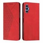 For Tecno Spark 8P Diamond Splicing Skin Feel Magnetic Leather Phone Case(Red) - 1