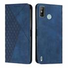 For Tecno Spark Go 2020 & 2021 / 6 Go Diamond Splicing Skin Feel Magnetic Leather Phone Case(Blue) - 1