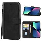 For iPhone 14 Leather Phone Case (Black) - 1