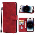 For iPhone 14 Pro Leather Phone Case(Red) - 1