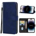 For iPhone 14 Pro Leather Phone Case(Blue) - 1