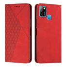 For Infinix Hot 10 Lite / Smart 5 2020 Diamond Splicing Skin Feel Magnetic Leather Phone Case(Red) - 1