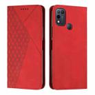 For Infinix Hot 11 Play/10 Play/Smart 5 2021 Diamond Splicing Skin Feel Magnetic Leather Phone Case(Red) - 1