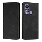 For Infinix Hot 11S Diamond Splicing Skin Feel Magnetic Leather Phone Case(Black) - 1