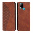 For Infinix Hot 10S / 10T / 10S NFC Diamond Splicing Skin Feel Magnetic Leather Phone Case(Brown) - 1