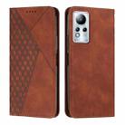 For Infinix Note 11 Diamond Splicing Skin Feel Magnetic Leather Phone Case(Brown) - 1