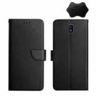 For Nokia C01 Plus Genuine Leather Fingerprint-proof Horizontal Flip Phone Case(Black) - 1