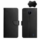 For Nokia C10 / C20 Genuine Leather Fingerprint-proof Horizontal Flip Phone Case(Black) - 1