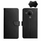 For Nokia 5.4 Genuine Leather Fingerprint-proof Horizontal Flip Phone Case(Black) - 1