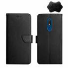 For Nokia C3 Genuine Leather Fingerprint-proof Horizontal Flip Phone Case(Black) - 1