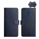 For Nokia C3 Genuine Leather Fingerprint-proof Horizontal Flip Phone Case(Blue) - 1