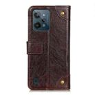 For Realme C31 Copper Buckle Nappa Texture Horizontal Flip Leather Phone Case(Coffee) - 3