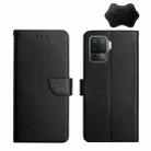 For OPPO A94 Genuine Leather Fingerprint-proof Horizontal Flip Phone Case(Black) - 1