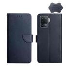 For OPPO A94 Genuine Leather Fingerprint-proof Horizontal Flip Phone Case(Blue) - 1