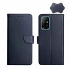 For OPPO A94 5G Genuine Leather Fingerprint-proof Horizontal Flip Phone Case(Blue) - 1