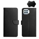 For OPPO Reno4 F Genuine Leather Fingerprint-proof Horizontal Flip Phone Case(Black) - 1