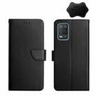 For OPPO Realme 8 5G Genuine Leather Fingerprint-proof Horizontal Flip Phone Case(Black) - 1